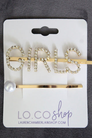 GIRLS Gold Hair Clip Set